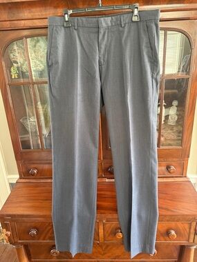 Calvin Klein Charcoal/Blue Herringbone Dress Pants